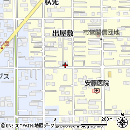 愛知県一宮市開明出屋敷12周辺の地図