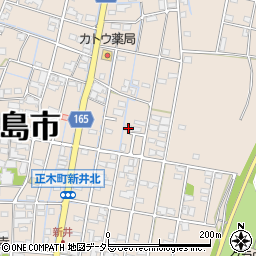 岐阜県羽島市正木町新井457周辺の地図