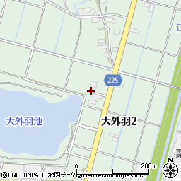 岐阜県大垣市大外羽2丁目18周辺の地図