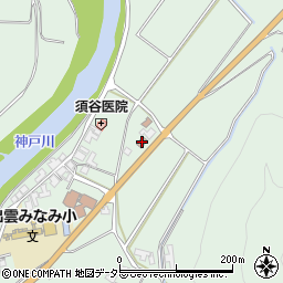 朝山郵便局周辺の地図