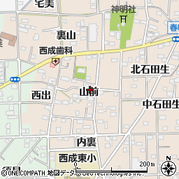 愛知県一宮市春明山前45周辺の地図