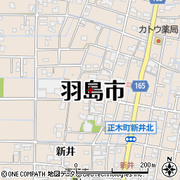 岐阜県羽島市正木町新井320周辺の地図