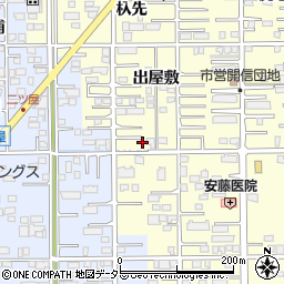 愛知県一宮市開明出屋敷11周辺の地図