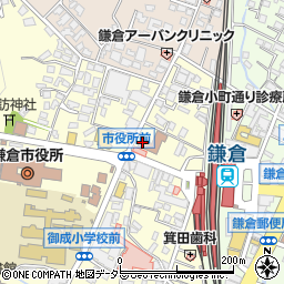 神奈川県出先機関企業庁　鎌倉水道営業所周辺の地図