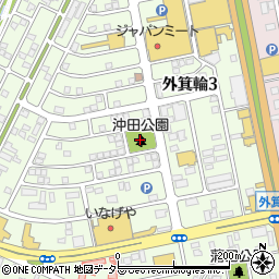 沖田公園周辺の地図