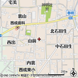 愛知県一宮市春明山前70-17周辺の地図