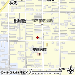愛知県一宮市開明出屋敷40周辺の地図