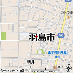 岐阜県羽島市正木町新井319周辺の地図