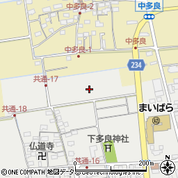 滋賀県米原市下多良周辺の地図