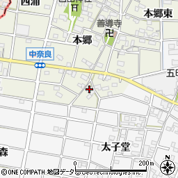 愛知県江南市中奈良町本郷206周辺の地図