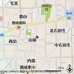 愛知県一宮市春明山前70-16周辺の地図
