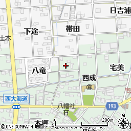 愛知県一宮市西大海道北裏43周辺の地図