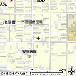 愛知県一宮市開明出屋敷58周辺の地図