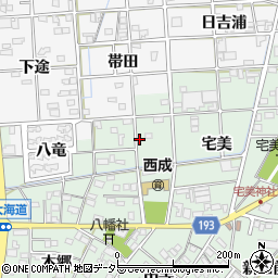 愛知県一宮市西大海道北裏65周辺の地図
