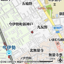 愛知県一宮市今伊勢町新神戸九反野48周辺の地図