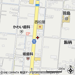 岐阜県羽島市竹鼻町飯柄82周辺の地図