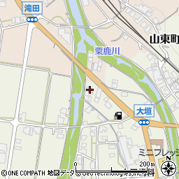 兵庫県朝来市山東町大垣34-3周辺の地図