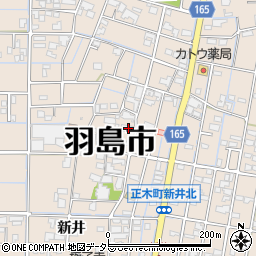 岐阜県羽島市正木町新井323周辺の地図