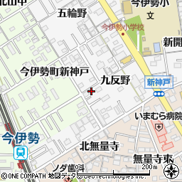 愛知県一宮市今伊勢町新神戸九反野47周辺の地図