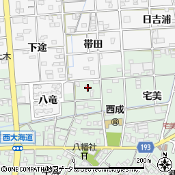 愛知県一宮市西大海道北裏58周辺の地図