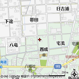 愛知県一宮市西大海道北裏66周辺の地図