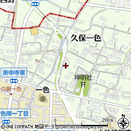 愛知県小牧市久保一色1696周辺の地図