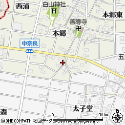 愛知県江南市中奈良町本郷179周辺の地図