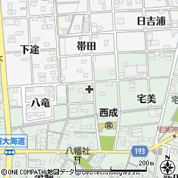 愛知県一宮市西大海道北裏62周辺の地図
