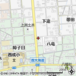 愛知県一宮市西大海道北裏4周辺の地図