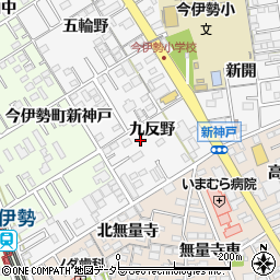 愛知県一宮市今伊勢町新神戸九反野45周辺の地図