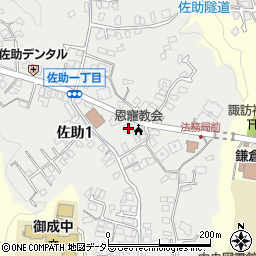神奈川県鎌倉市佐助1丁目9-36周辺の地図