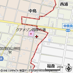愛知県一宮市春明陀羅周辺の地図