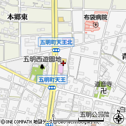 愛知県江南市五明町（天王）周辺の地図
