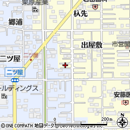 愛知県一宮市開明出屋敷9周辺の地図