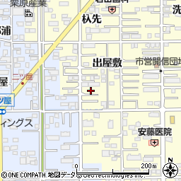 愛知県一宮市開明出屋敷15周辺の地図