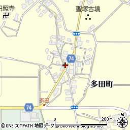 京都府綾部市多田町（前路）周辺の地図