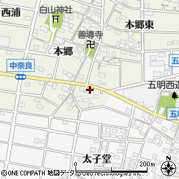 愛知県江南市中奈良町本郷214周辺の地図
