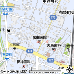 愛知県江南市布袋町中周辺の地図