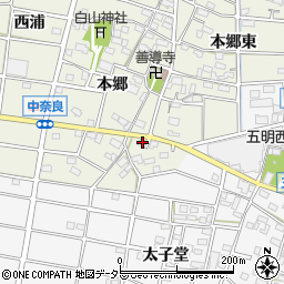 愛知県江南市中奈良町本郷211周辺の地図