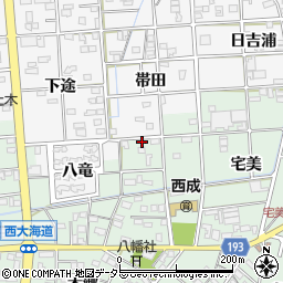 愛知県一宮市西大海道北裏59周辺の地図