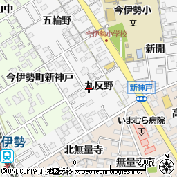 愛知県一宮市今伊勢町新神戸九反野周辺の地図