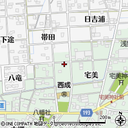 愛知県一宮市西大海道北裏75周辺の地図