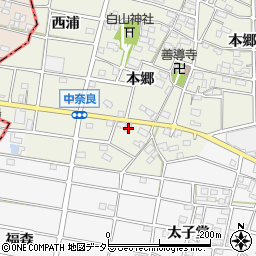 愛知県江南市中奈良町本郷178周辺の地図