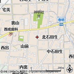 愛知県一宮市春明山前55周辺の地図
