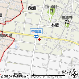 愛知県江南市中奈良町本郷167周辺の地図