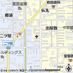 愛知県一宮市開明出屋敷8周辺の地図