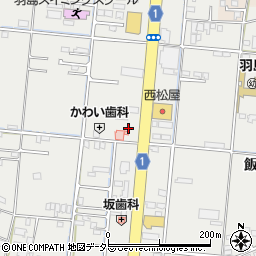 岐阜県羽島市竹鼻町狐穴1119周辺の地図