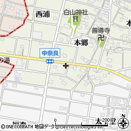 愛知県江南市中奈良町本郷169周辺の地図