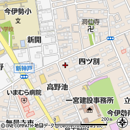 愛知県一宮市今伊勢町本神戸四ツ割2周辺の地図