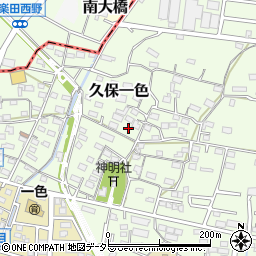 愛知県小牧市久保一色1612-2周辺の地図